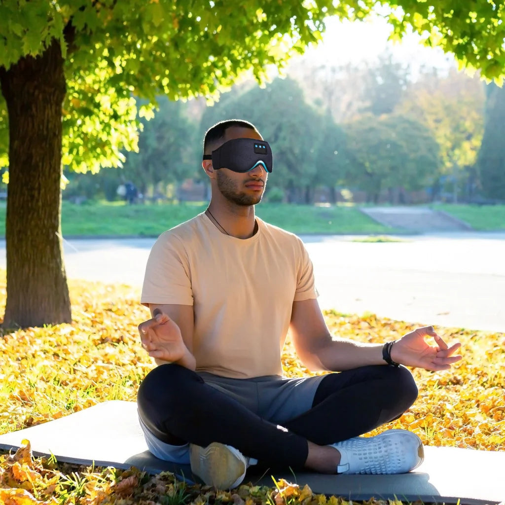 Laser sleep mask with handles, panels and accessory pieces