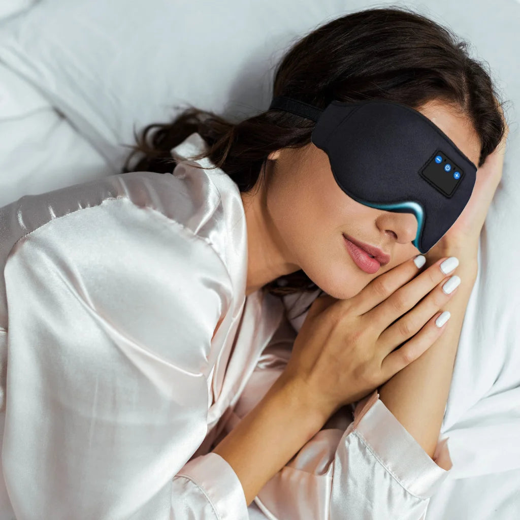 Black laser sleep mask with caster wheels and side handle rail