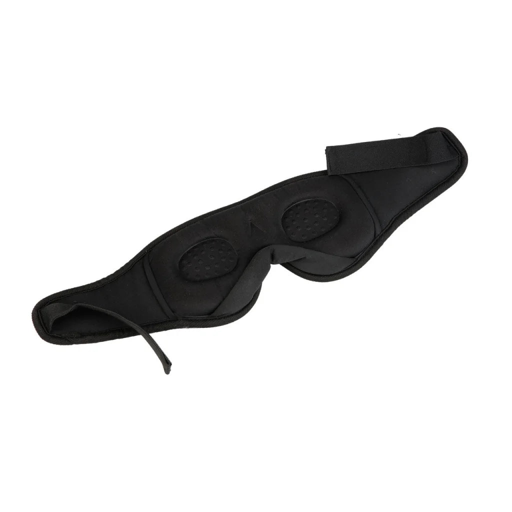 Black laser sleep mask with storage shelves and support legs