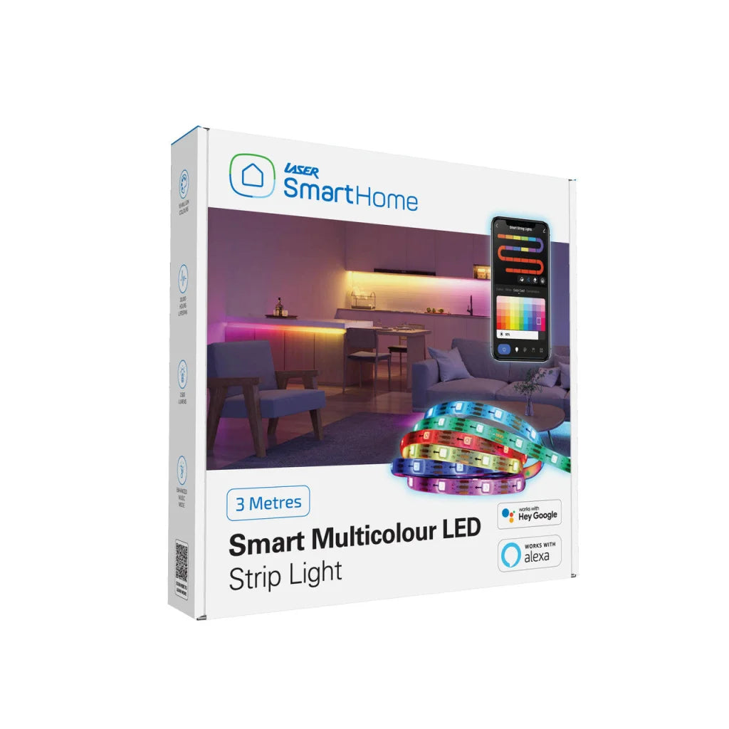 Laser Smart LED Multicolour Strip Light - 3 metres - Home &