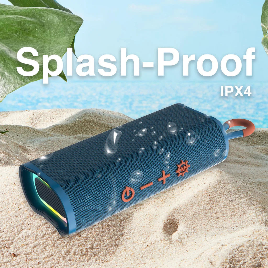 Laser Splash Proof Bluetooth Speaker Blue - Audio & Video >