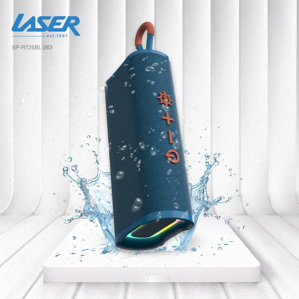 Laser Splash Proof Bluetooth Speaker Blue - Audio & Video >