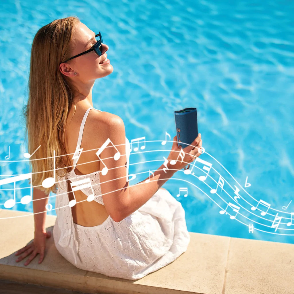 Laser Splash Proof Bluetooth Speaker Blue - Audio & Video >