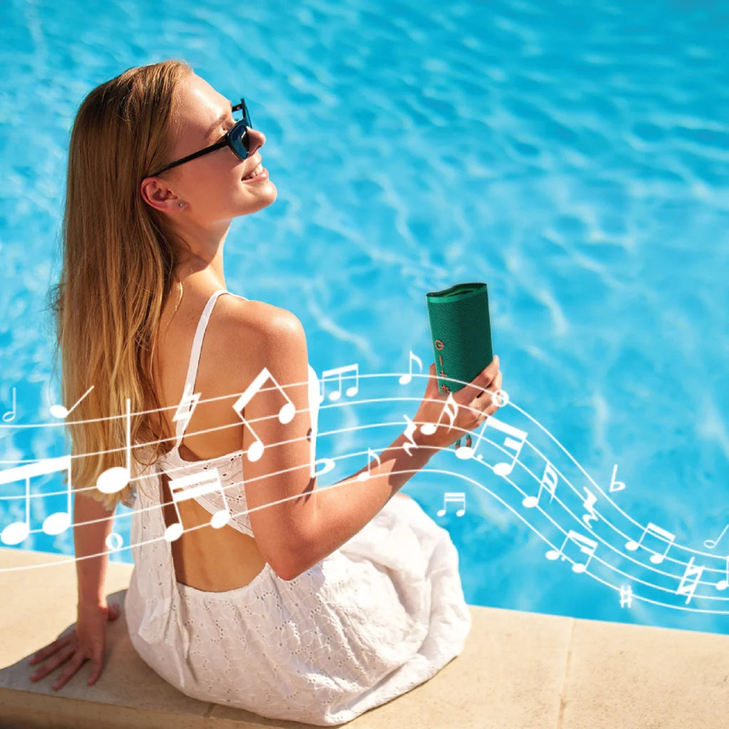 Laser Splash Proof Bluetooth Speaker Green - Audio & Video