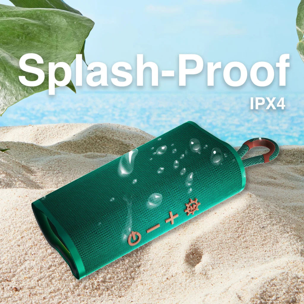Laser Splash Proof Bluetooth Speaker Green - Audio & Video