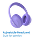 Laser Volume Limited ANC Kids Headphones Lilac