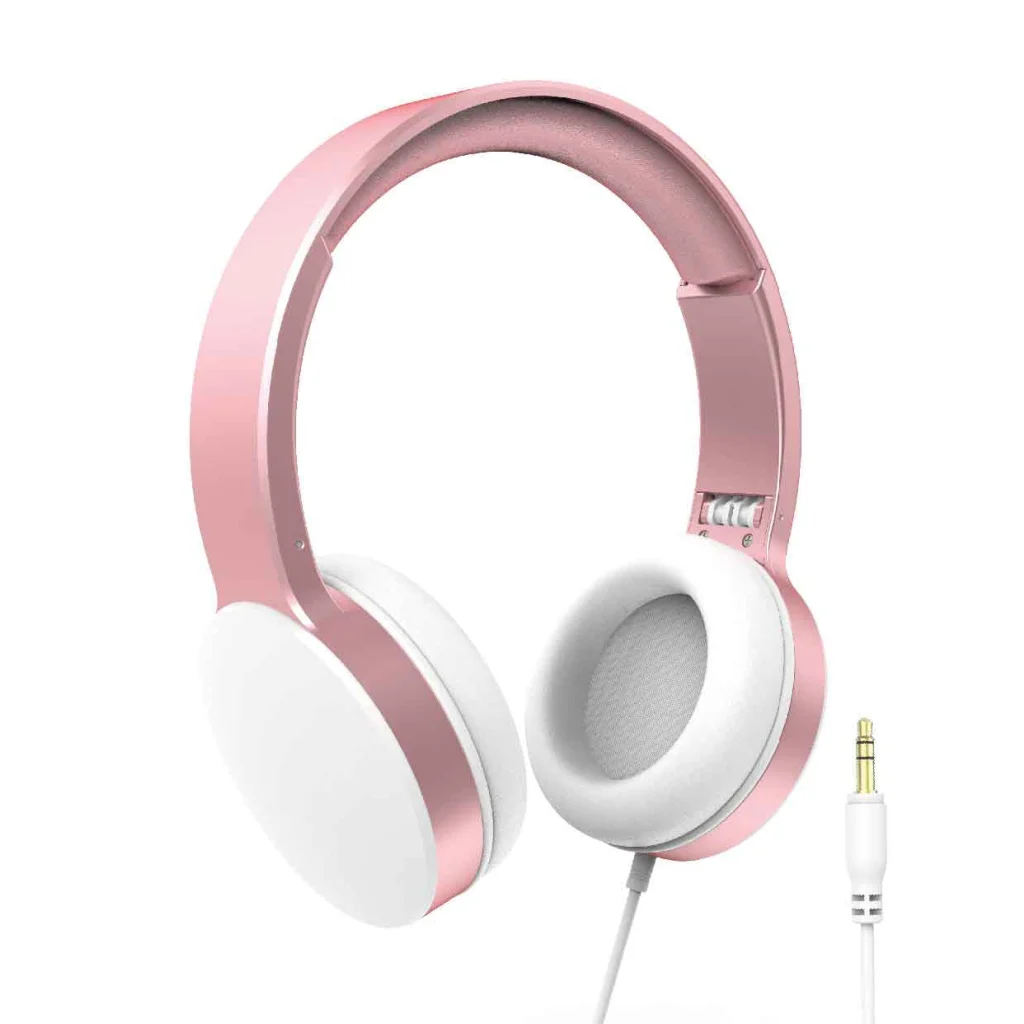 Laser Wired Headphones with 40mm Drivers Rose Gold electronics