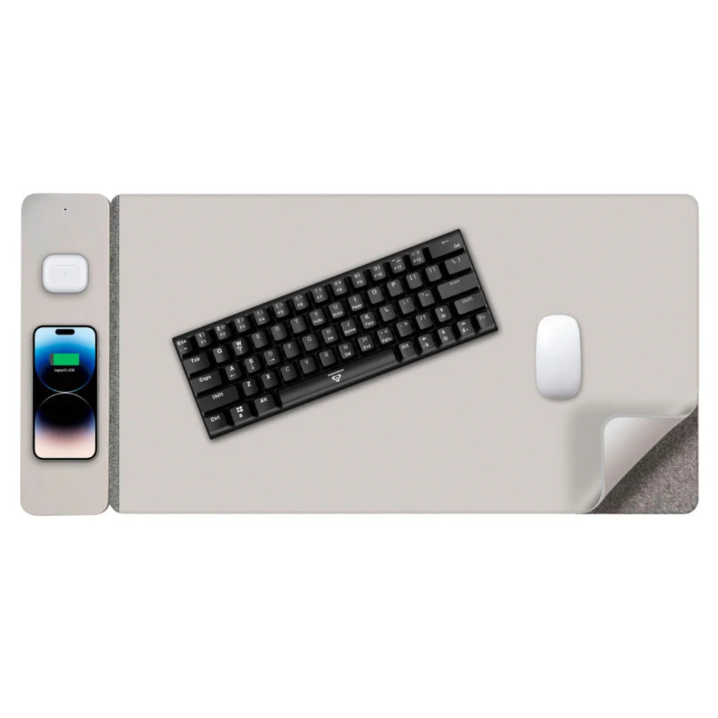 Laser wireless charging with caster wheels and side handle rail