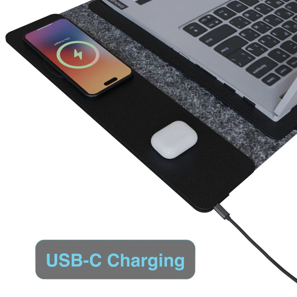 Laser Wireless Charging Laptop Sleeve Up