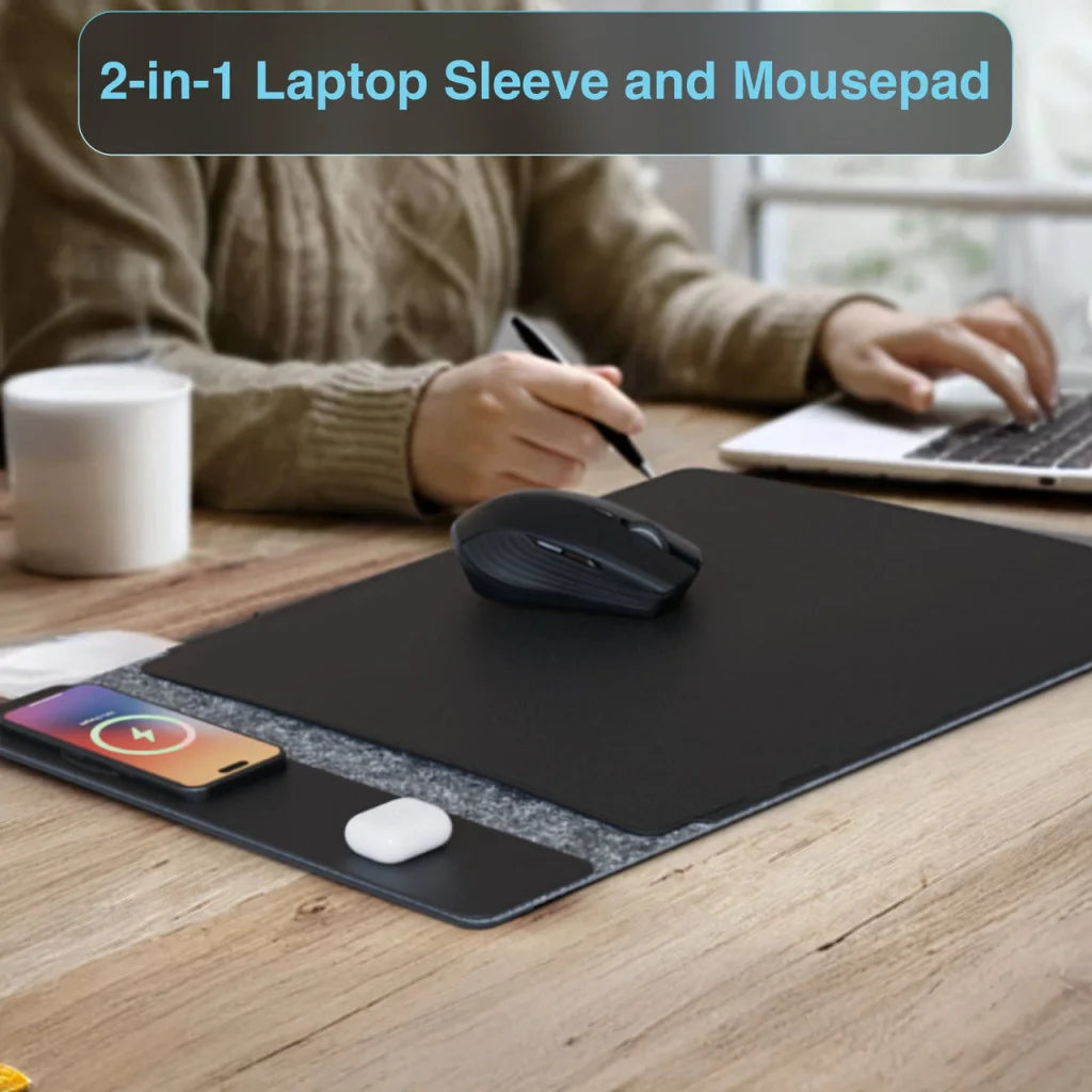 Laser wireless charging with laptop sleeve up inch