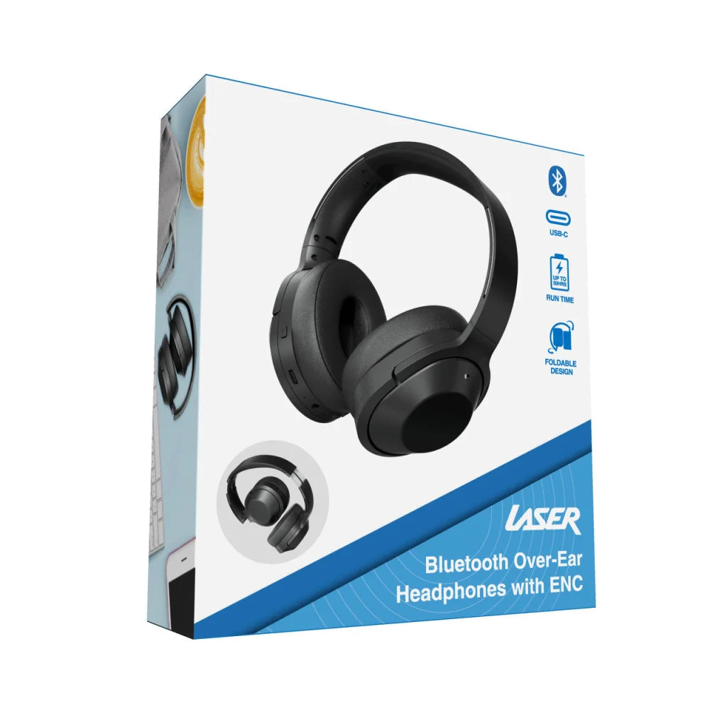 Laser Wireless ENC Headphones Black - Electronics >