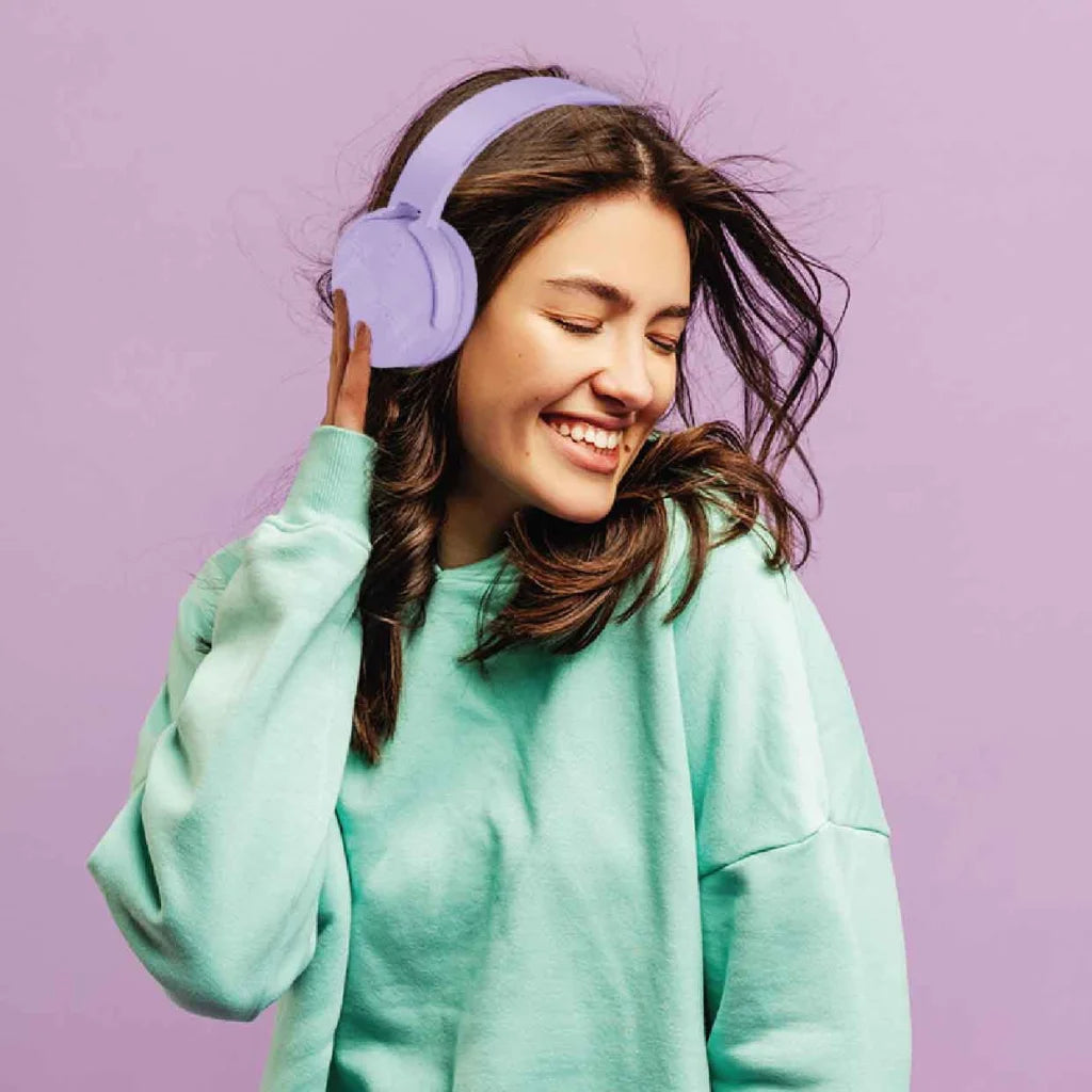 Laser Wireless Foldable Headphones Purple - Electronics >
