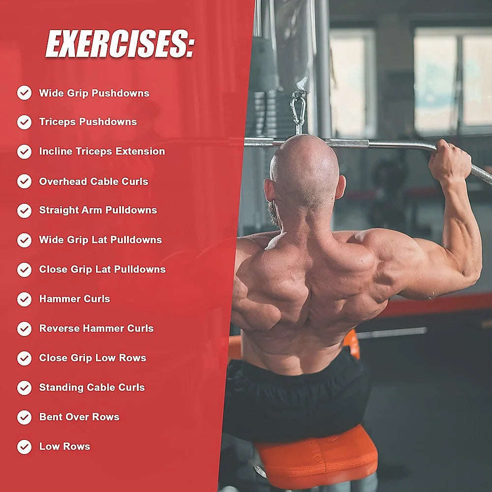 Lat Pulldown Bar Cable Attachment 48’’ - Fitness Accessories