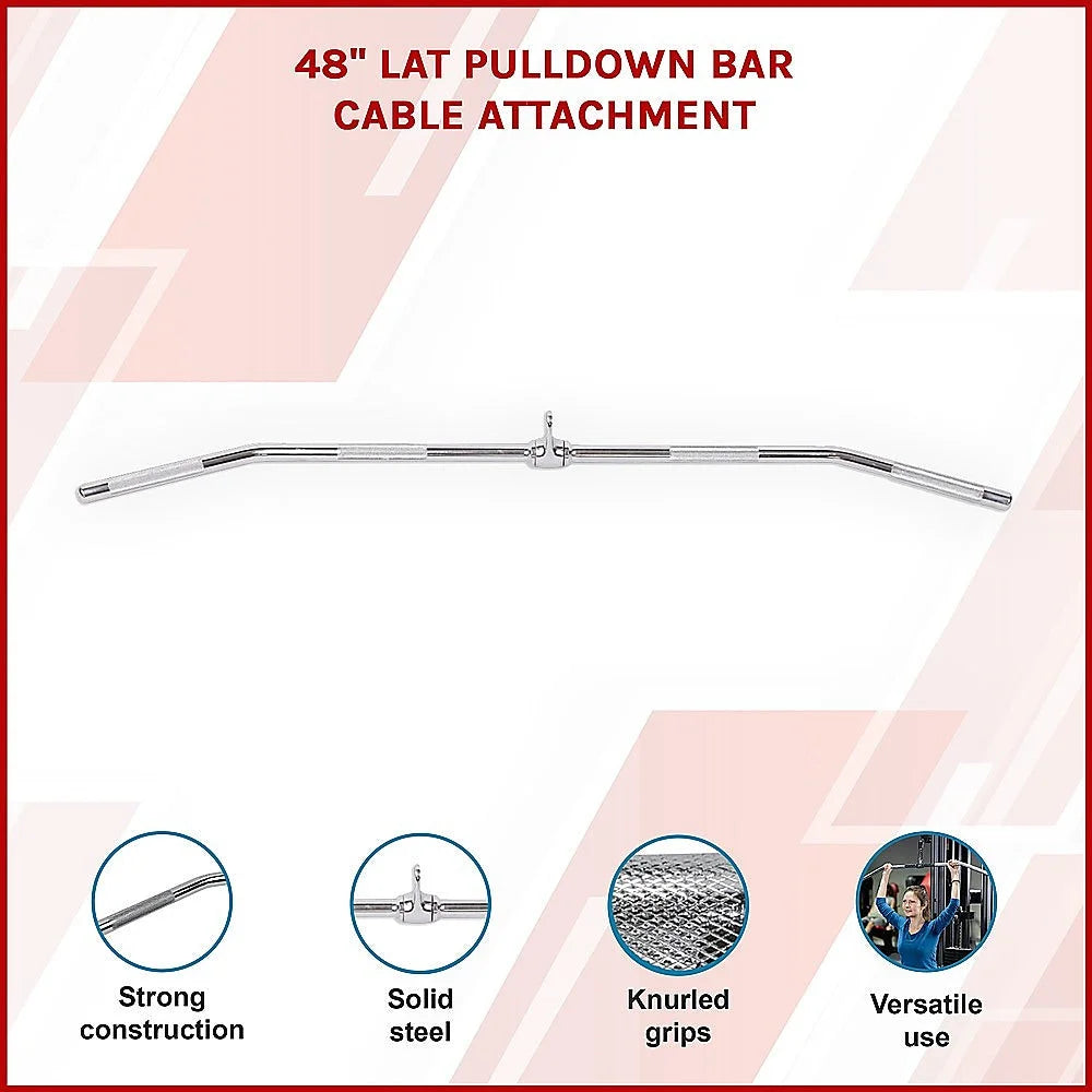 Lat Pulldown Bar Cable Attachment 48’’ - Fitness Accessories