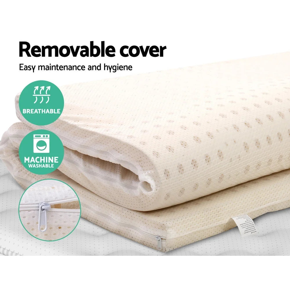Latex Mattress Topper 7 Zone Underlay 5cm Queen Mat