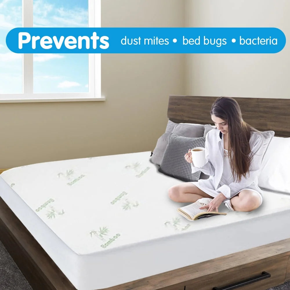 Laura Hill Bamboo Mattress Protector- Double - Home &