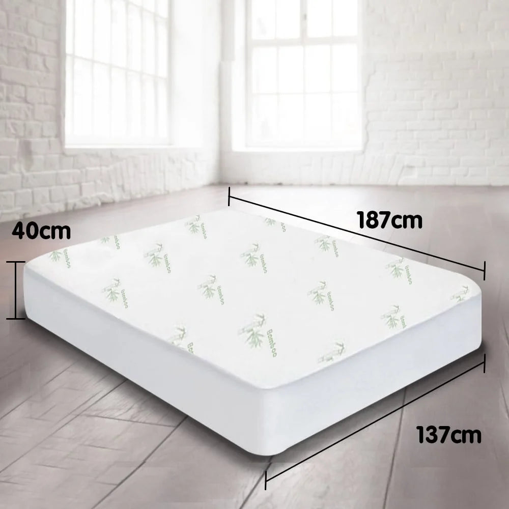 Laura Hill Bamboo Mattress Protector- Double - Home &