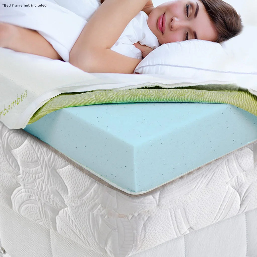 Laura Hill Cool Gel Memory Foam Mattress Topper Bamboo