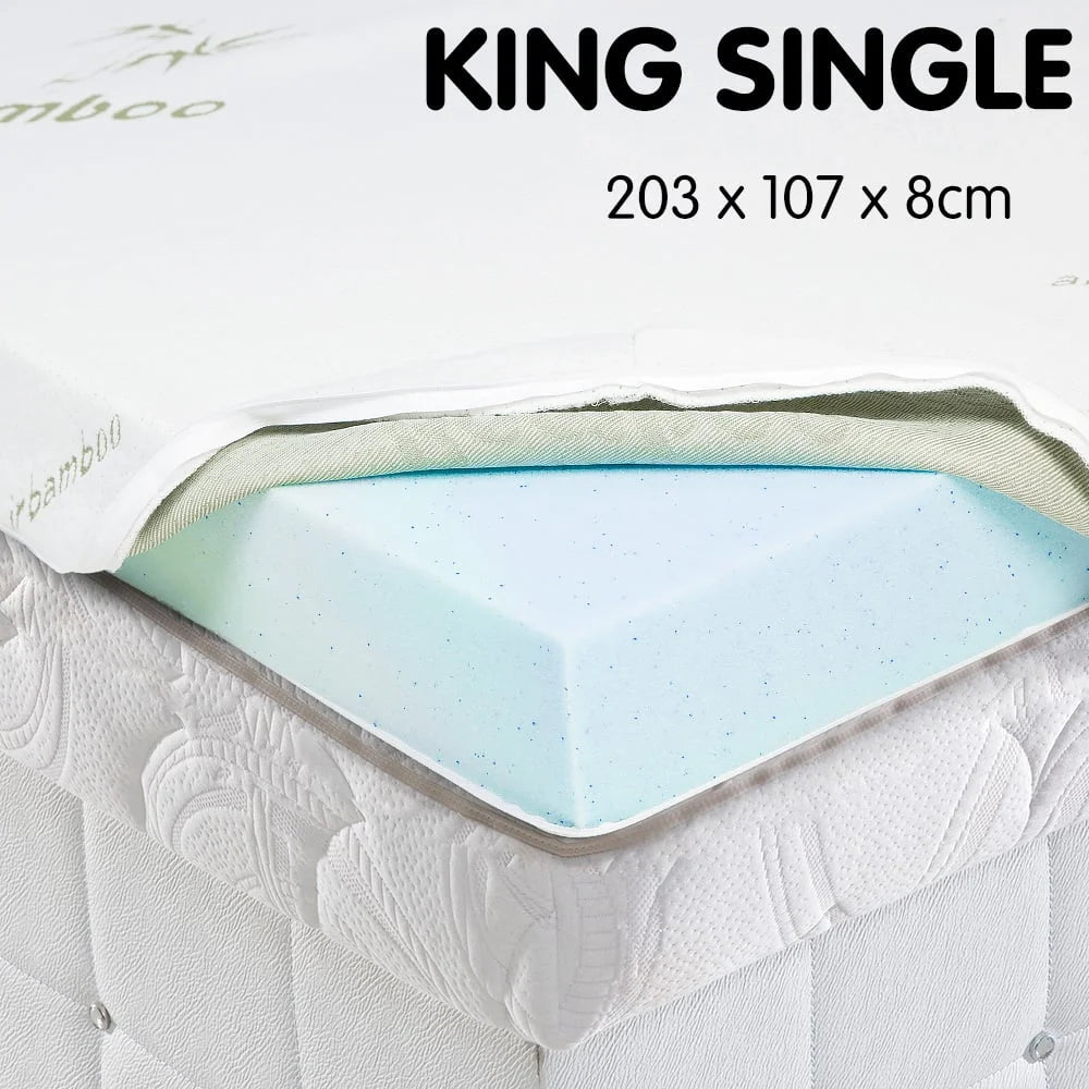 Laura Hill Cool Gel Memory Foam Mattress Topper - King
