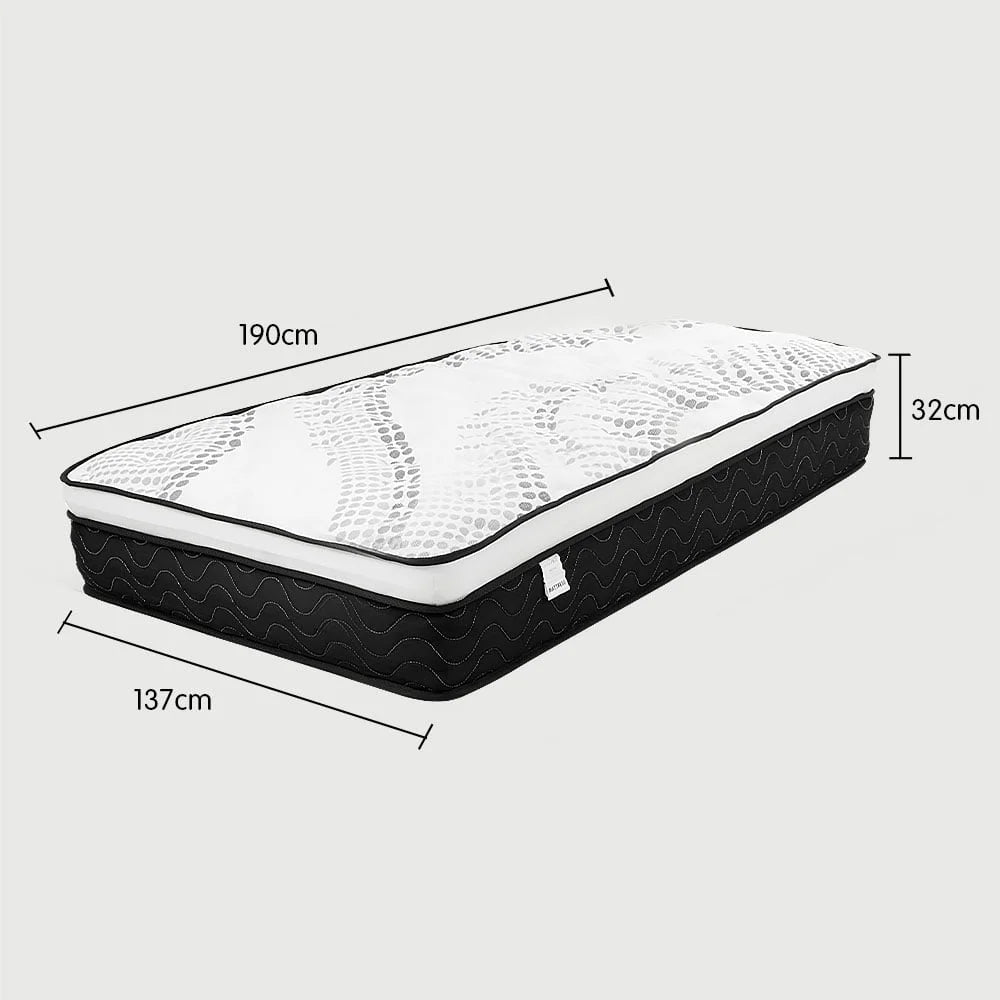 Laura Hill Double Mattress Bed Size Euro Top Topper 5 Zone