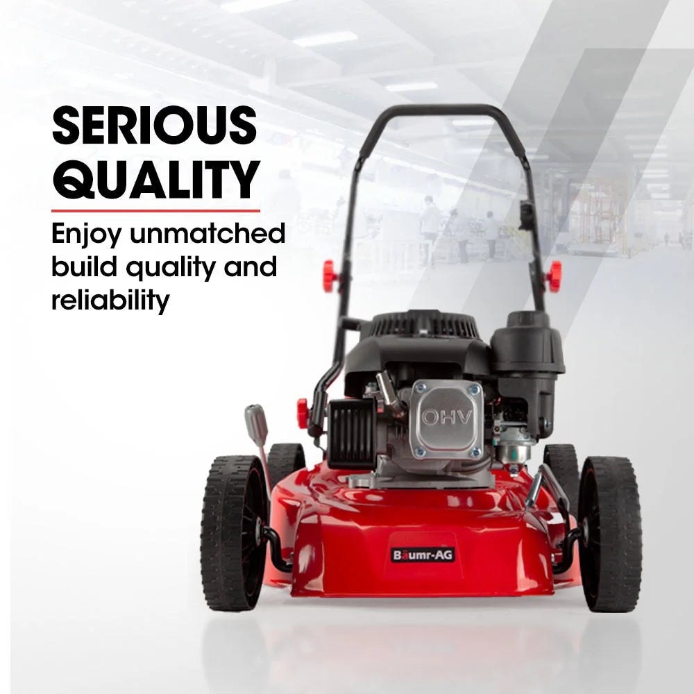 Lawn Mower 139CC 17 Petrol Push Lawnmower 4-Stroke Engine