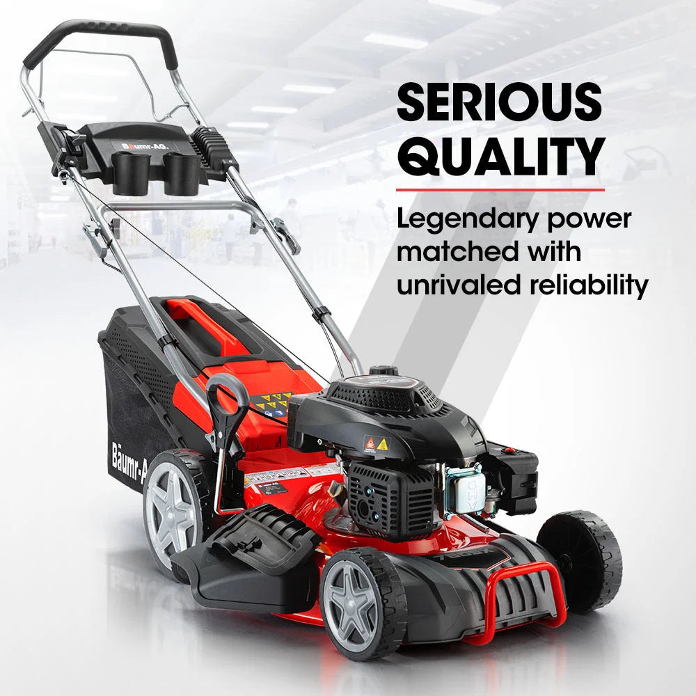 Lawn Mower Baumr-AG 18” 220cc Petrol Self-Propelled Push