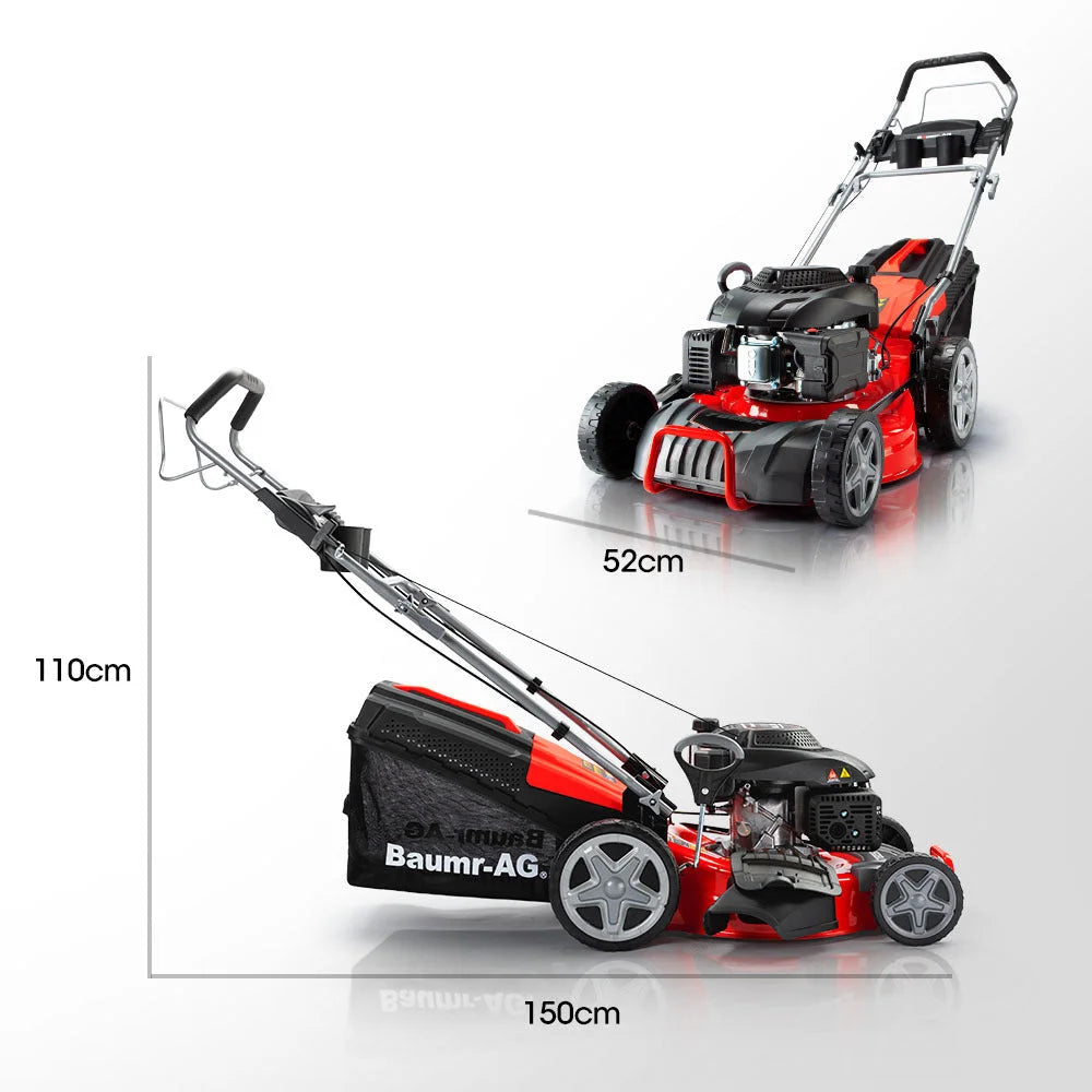 Lawn Mower Baumr-AG 18” 220cc Petrol Self-Propelled Push