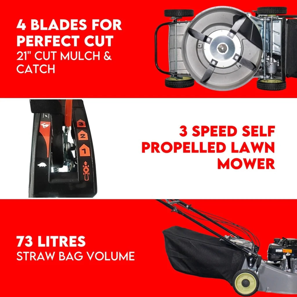 Lawn Mower Self-Propelled 21’’ with 5.5HP Honda Engine