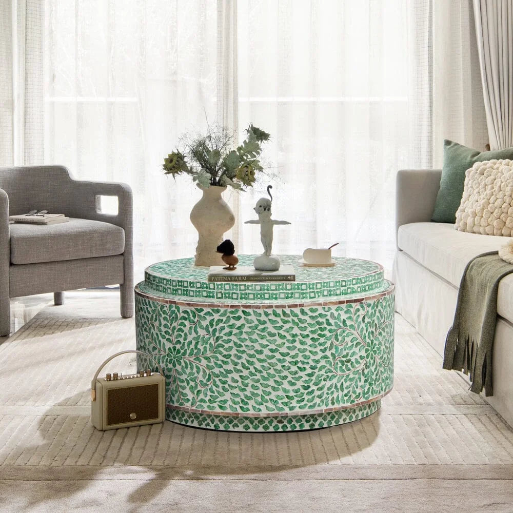 LAYLA TURQUOISE COFFEE TABLE - Furniture > Living Room >