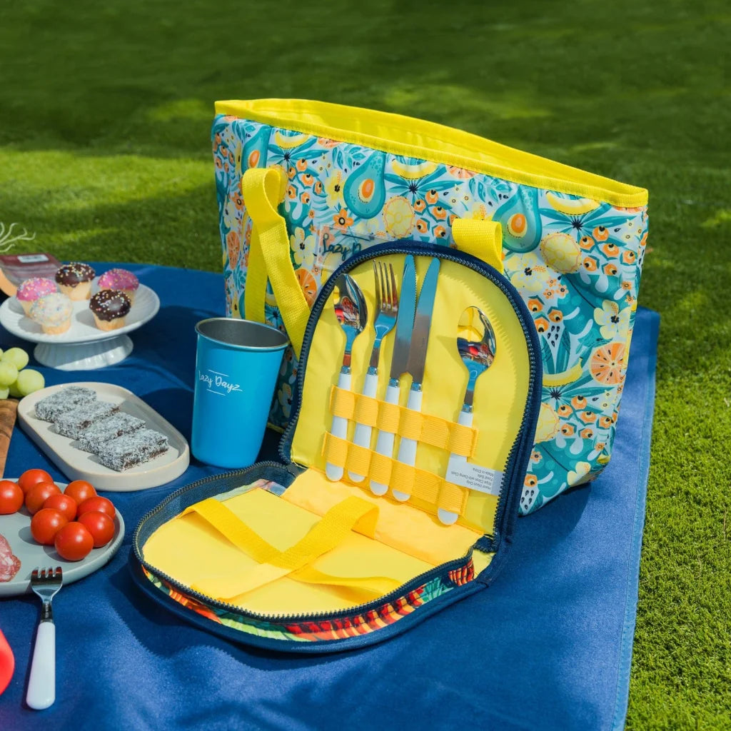 Lazy Dayz Picnic Cutlery Wallet Set - Mossman - Home &