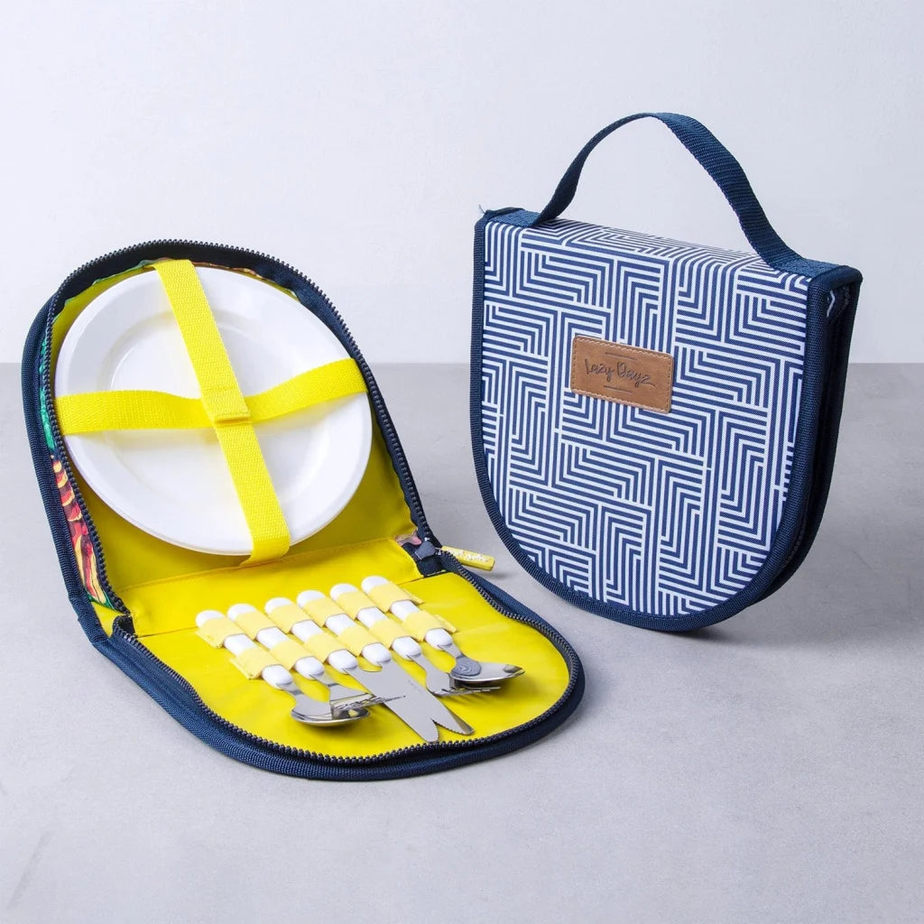 Lazy Dayz Picnic Cutlery Wallet Set - Mossman - Home &