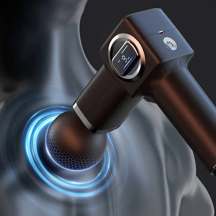 LC-007-Black Professional Massage Gun with LCD Display