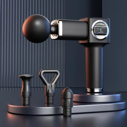 LC-007-Black Professional Massage Gun with LCD Display