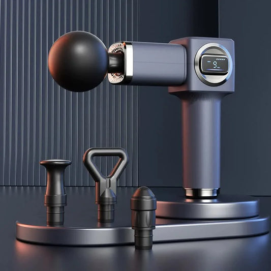 LC-007- blue Professional Massage Gun with LCD Display