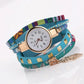 Leaf Pendant Quartz Bracelet Watch for Women - Red