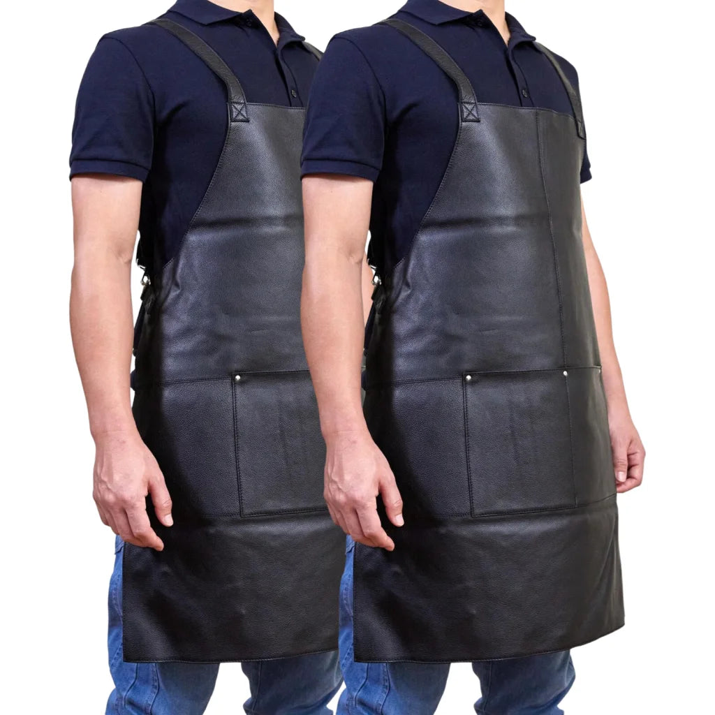 Leather Apron Set of 2 Pierre Cardin Professional Butcher