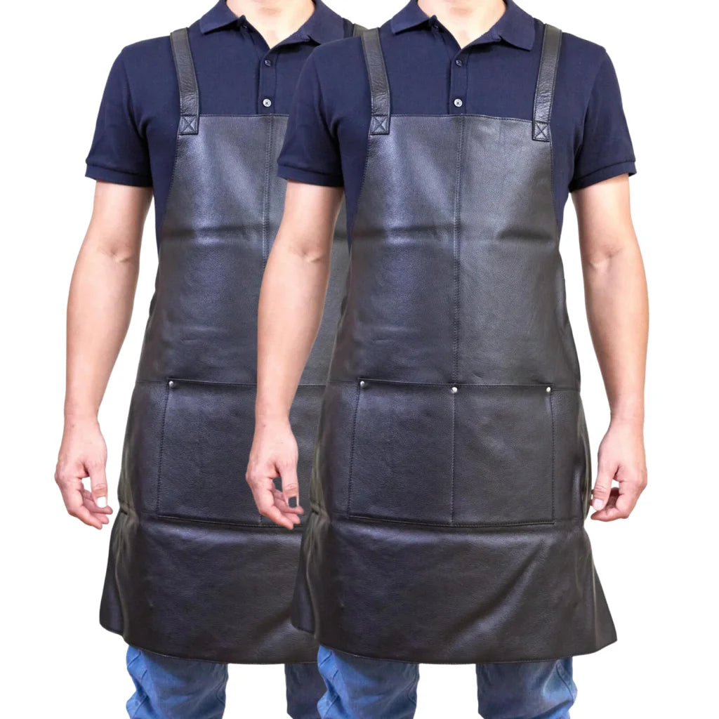 Leather Apron Set of 2 Pierre Cardin Professional Butcher