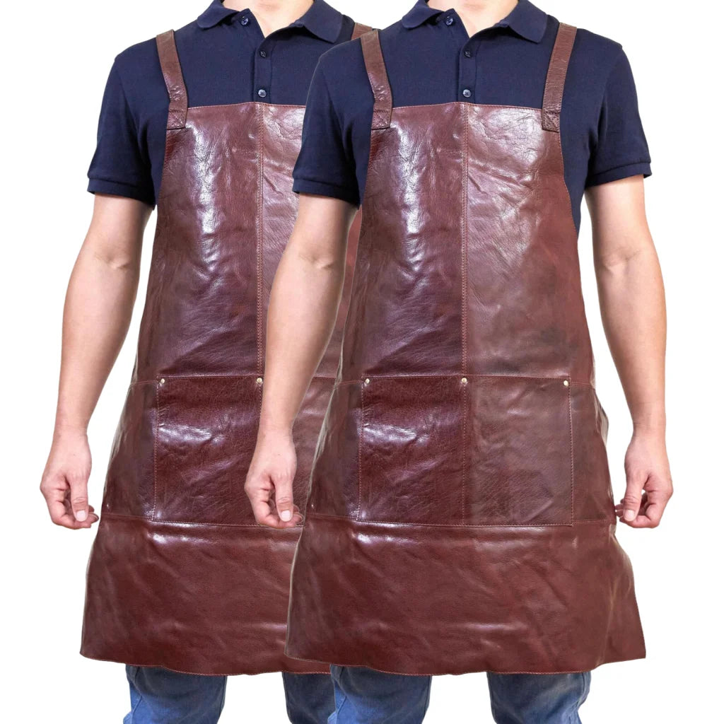 Leather Apron Set of 2 Pierre Cardin Professional Butcher