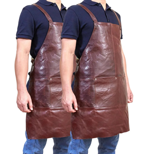 Leather Apron Set of 2 Pierre Cardin Professional Butcher
