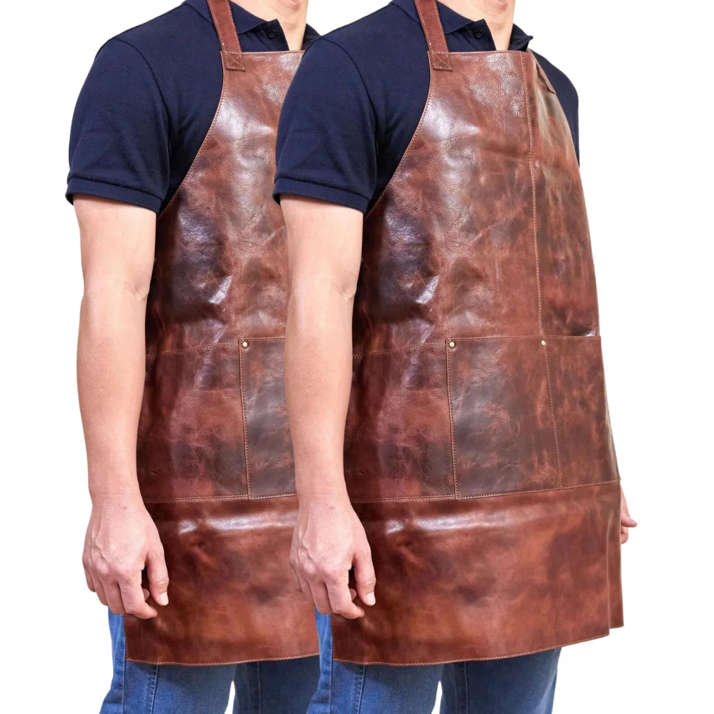 Leather Apron Set of 2 Pierre Cardin Professional Butcher
