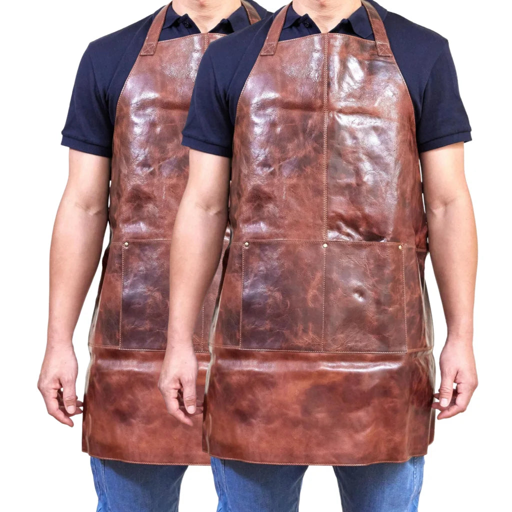 Leather Apron Set of 2 Pierre Cardin Professional Butcher