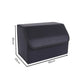 Leather Car Boot Trunk Cargo Organizer 2X Collapsible Foldable Storage Box Black Medium