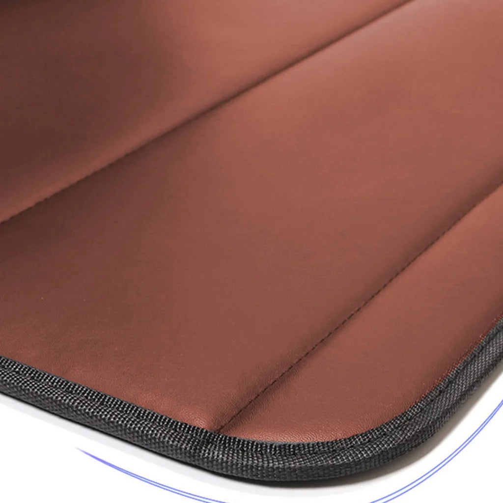 Leather Car Boot Trunk Cargo Organizer 2X Collapsible Foldable Storage Box Coffee Medium