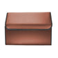 Leather Car Boot Trunk Cargo Organizer 2X Collapsible Foldable Storage Box Coffee Medium