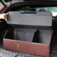 Leather Car Boot Trunk Cargo Organizer 2X Collapsible Foldable Storage Box Coffee Medium