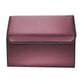 Leather Car Boot Trunk Cargo Organizer 2X Collapsible Foldable Storage Box Red Medium