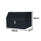 Leather Car Boot Trunk Cargo Organizer 2X Collapsible Foldable Storage Box with Lock Black Small