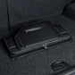 Leather Car Boot Trunk Cargo Organizer 2X Collapsible Foldable Storage Box with Lock Black Medium