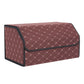 Leather Car Boot Trunk Cargo Organizer 4X Collapsible Foldable Storage Box Coffee/Gold Stitch Large