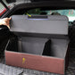 Leather Car Boot Trunk Cargo Organizer 4X Collapsible Foldable Storage Box Coffee/Gold Stitch Large